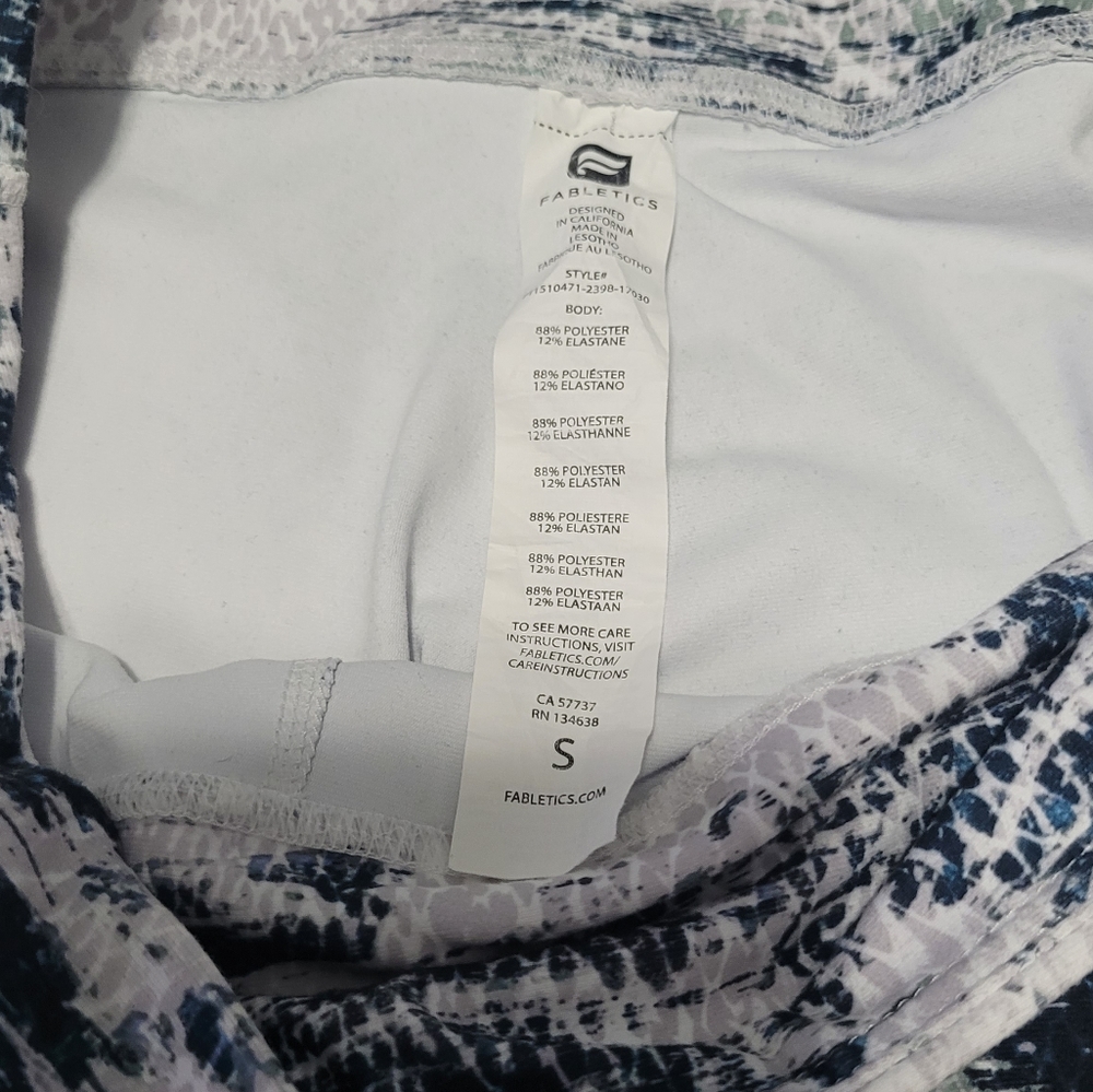 Fabletics Women's Size S Leggings Multicolor Snake Skin Print - Picture 3 of 9
